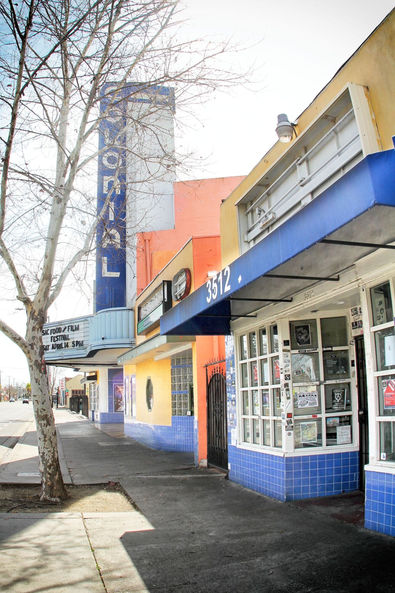 The Colonial Theatre marquee on Stockton Boulevard