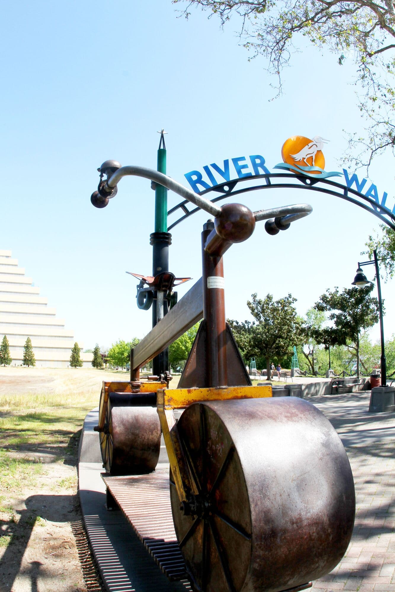 The River Walk arch in West Sacramento